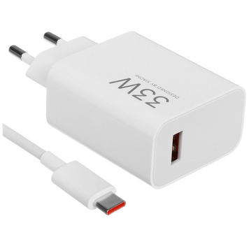Xiaomi Charger 33W, Charging Combo (Type-A), BHR9956EU, White 228609 фото