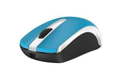 Wireless Mouse Genius ECO-8100, Optical, 800-1600 dpi, 3 buttons, Ambidextrous, Rechar., Blue 89355 фото