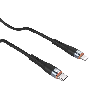 Type-C to Lightning Cable Nilkin, Flowspeed, 1.2M, Black 208239 фото