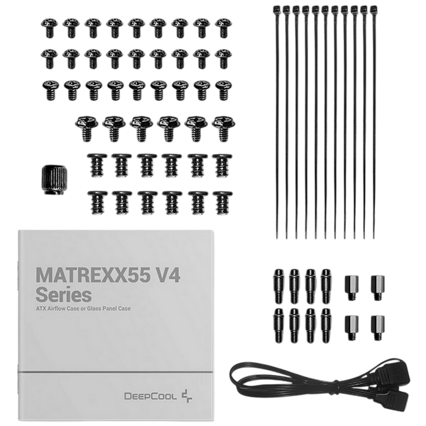 Case ATX Deepcool MATREXX 55 v4, w/o PSU, 3x140mm & 1x120mm ARGB Ventilators, 2xUSB3.0, Front & Side Temper 222098 Imagini
