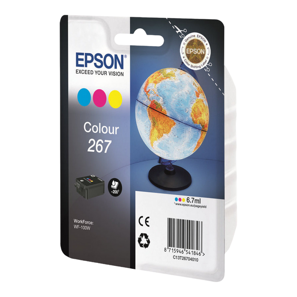 Ink Cartridge Epson C13T26704010 Tri-color for WF-100 82098 фото