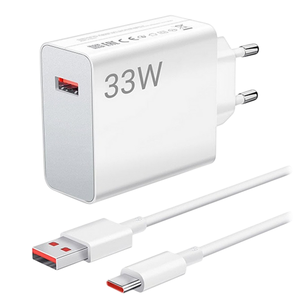 Xiaomi Charger 33W, Charging Combo (Type-A), BHR9956EU, White 228609 фото
