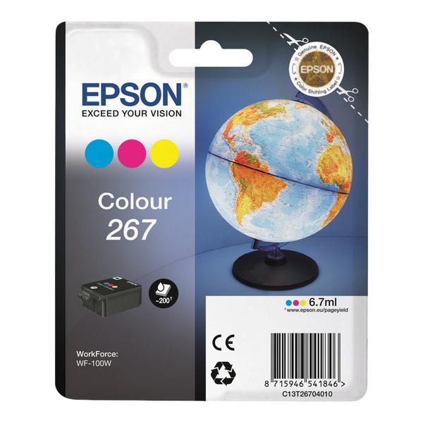 Ink Cartridge Epson C13T26704010 Tri-color for WF-100 82098 фото