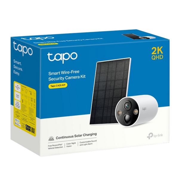 TP-Link Outdoor TAPO C425 KIT, 4Mpix, IP66, Battery Powered Security Camera + Solar Panel 235117 фото