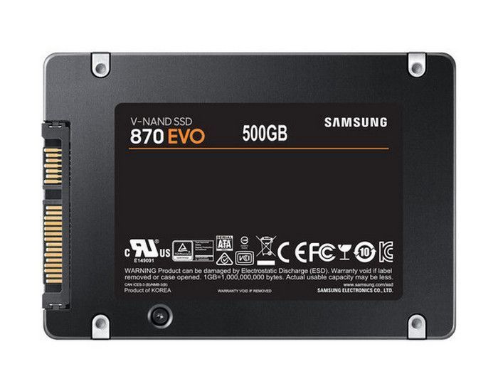 2.5" SATA SSD 500GB Samsung 870 EVO "MZ-77E500B" [R/W:560/530MB/s, 98K IOPS, MGX, V-NAND 3bit MLC] 202493 фото