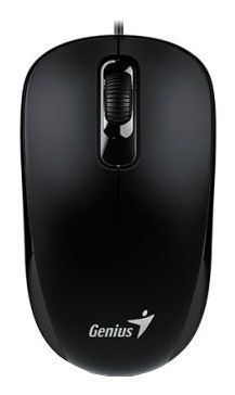 Mouse Genius DX-110, Optical, 1000 dpi, 3 buttons, Ambidextrous, Black, USB 73678 фото