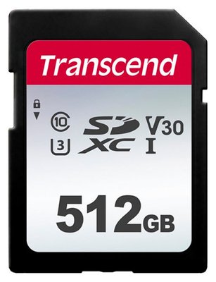 512GB SDXC Card (Class 10) UHS-I, U3, Transcend 300S "TS512GSDC300S" (R/W:95/45MB/s) 91839 фото