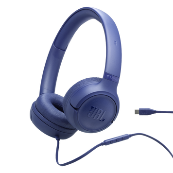 Headphones JBL T530C Blue, USB-C, On-ear 245530 Imagini