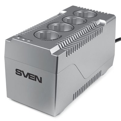 Stabilizer Voltage SVEN VR-F1500, max.500W, Output: 4 × CEE7/4 (2 for AVR, 2 for surge protection) 116184 фото