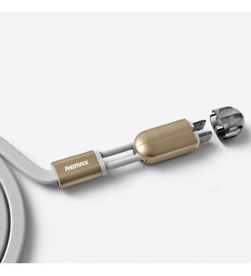 Lightning+Micro-USB Cable Remax, Binary, White 127170 Imagini