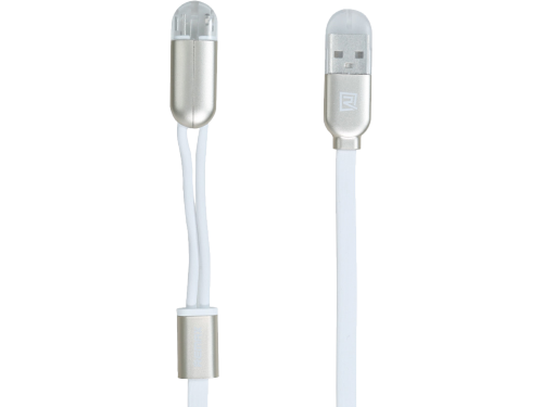 Lightning+Micro-USB Cable Remax, Binary, White 127170 Imagini