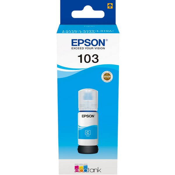 Ink Epson C13T00S24A, 103 EcoTank Cyan ink bottle 91844 фото