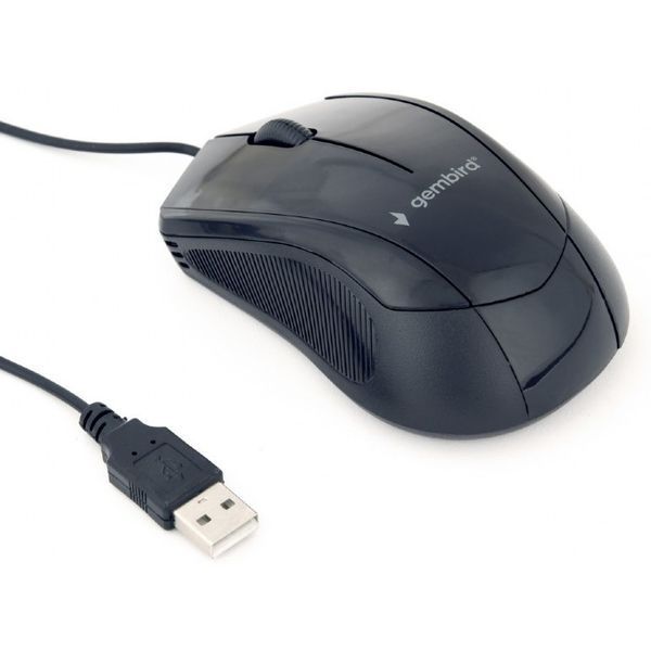 Mouse Gembird MUS-3B-02, Optical, 1000 dpi, 3 buttons, Ambidextrous, Black, USB 94086 Imagini