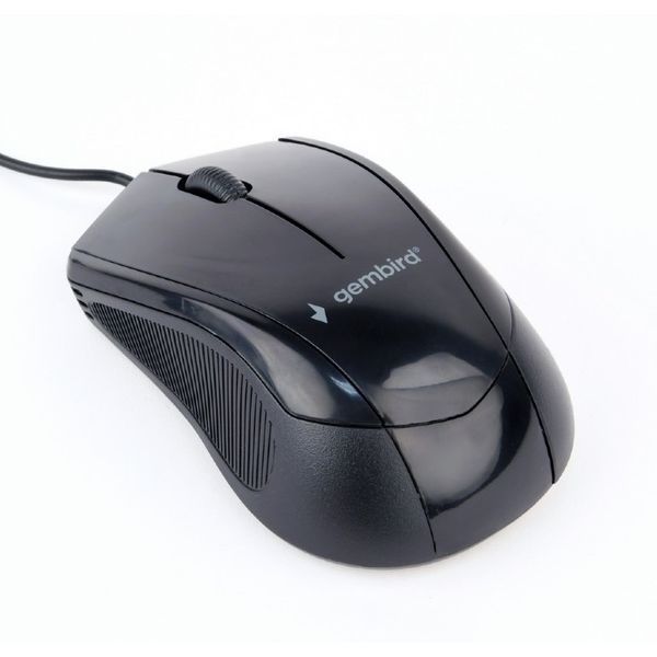 Mouse Gembird MUS-3B-02, Optical, 1000 dpi, 3 buttons, Ambidextrous, Black, USB 94086 Imagini