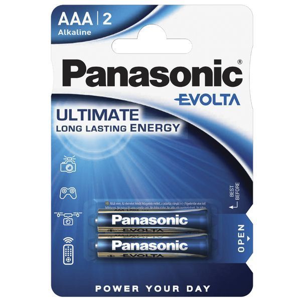 Panasonic "EVOLTA" AAA Blister *2, Alkaline, LR03EGE/2BP 69785 Imagini