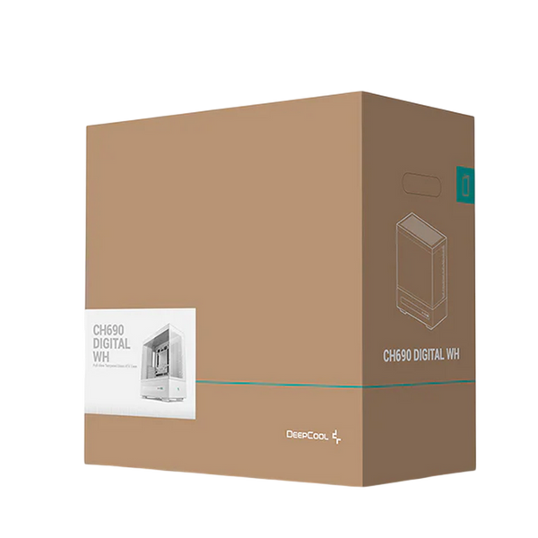Case mATX Deepcool CH690 Digital, w/o PSU, 2xUSB3.0, 1XUSB-C, Tempered Glass, None Вентиляторs, 2x2.5", 1x3 241290 фото