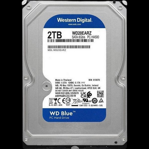 3.5" HDD 2.0TB -SATA- 64MB Western Digital "Blue (WD20EARZ)" 217575 Imagini