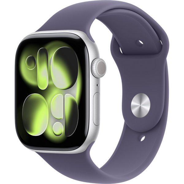 Ceas inteligent Apple Watch Series 11 GPS, 42mm Silver Aluminium Case with Purple Fog Sport Band - S/M, MEU64 240131 Imagini