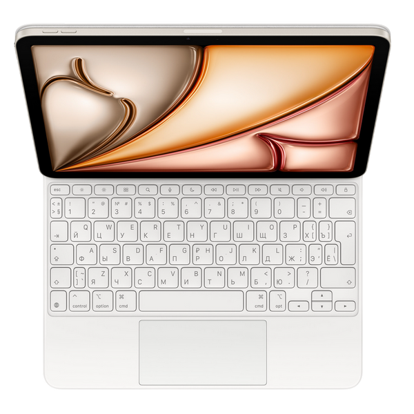 Magic Keyboard for iPad Pro 11‑inch (M2, M3), Air 4th, 5th gen. - Russian - White 229742 Imagini