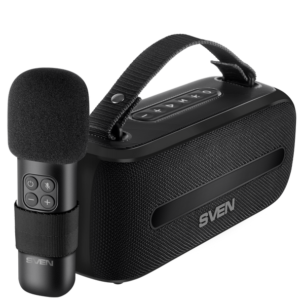 Speakers SVEN "PS-255", black, 12W, Bluetooth, FM, USB, karaoke mic, 3600mA*h 230666 Imagini