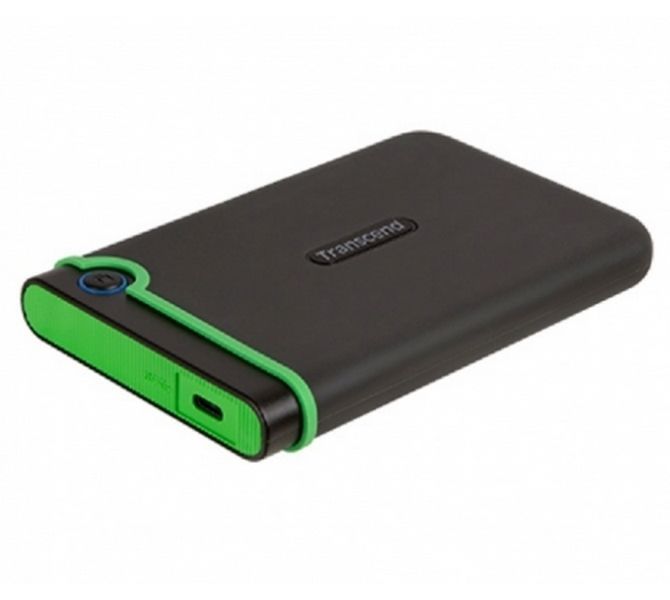 4.0TB (USB3.1) 2.5" Transcend "StoreJet 25M3S", Iron Gray, Rubber Anti-Shock, One Touch Backup 118241 фото