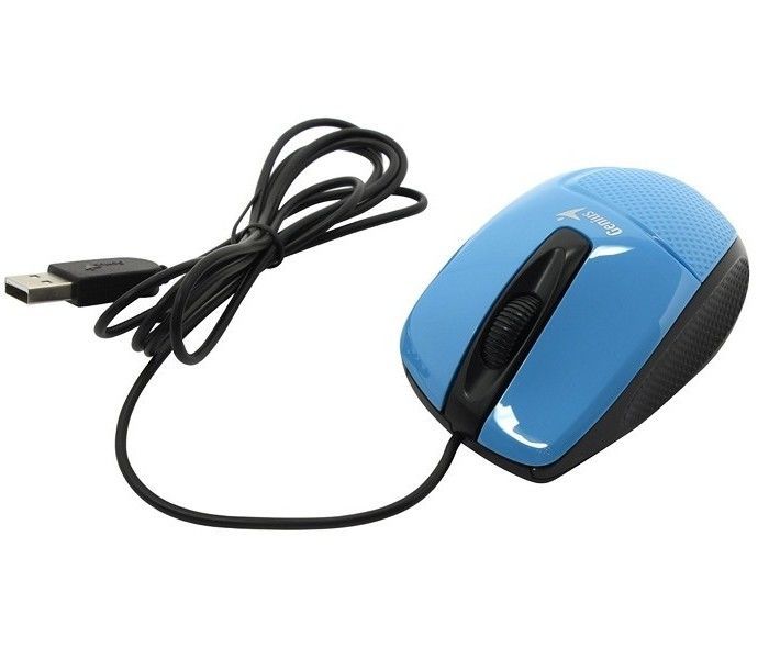 Mouse Genius DX-150X, Optical, 1000 dpi, 3 buttons, Ergonomic, Blue, USB 80044 фото