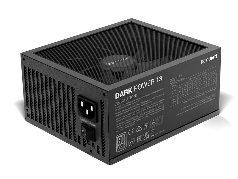 Power Supply ATX 750W be quiet! DARK POWER 13, 80+ Titanium, ATX 3.0, LLC+SR+DC/DC, Full Modular 200643 фото