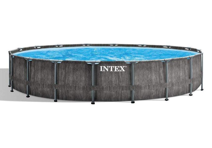 Intex 26744 Piscina Сadru Metal PREMIUM GREYWOOD 549x122cm, 24311L 138199 фото
