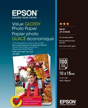 Paper Photo Epson 10x15, 183gr, 100 sheets - Value Glossy 80581 Imagini