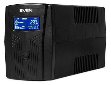 UPS SVEN Pro 650, 650VA/390W, Line Interactive, AVR, LCD, USB, 2xShuko Sockets 77721 Imagini