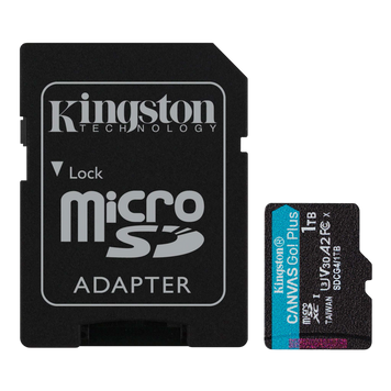1.0TB MicroSD (Class 10) UHS-I (U3) +SD adapter, Kingston Canvas Go! Plus Gen 4 "SDCG4/1TB" (R/W:200 232664 фото