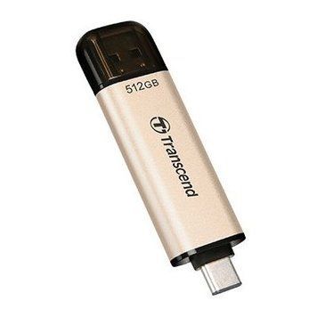 512GB USB3.1/Type-C Flash Drive Transcend "JetFlash 930C", Gold, Classic Cap,OTG (R/W:420/400MB/s) 138836 Imagini