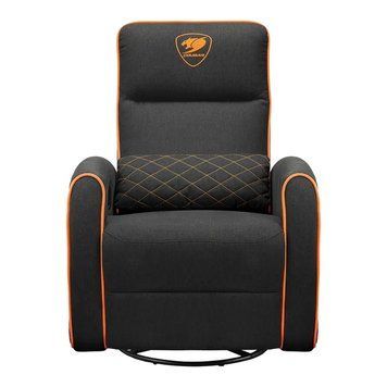 Gaming Sofa Cougar Fidom Black/Orange with footrest 227134 фото