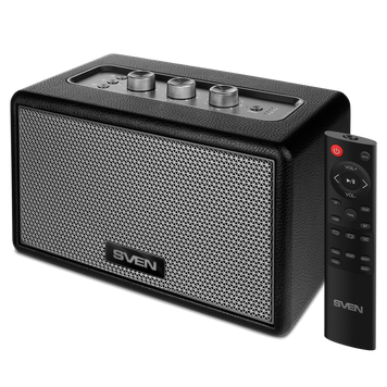 Audio System SVEN HA-950 black, MDF, PU leather, 60W, Bluetooth, USB, Micro SD, Remote 230658 фото