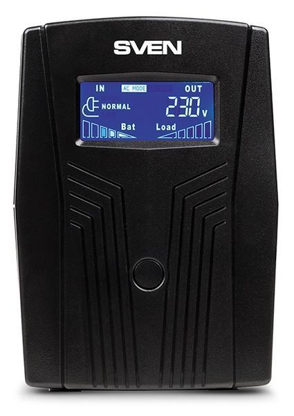 UPS SVEN Pro 650, 650VA/390W, Line Interactive, AVR, LCD, USB, 2xShuko Sockets 77721 Imagini