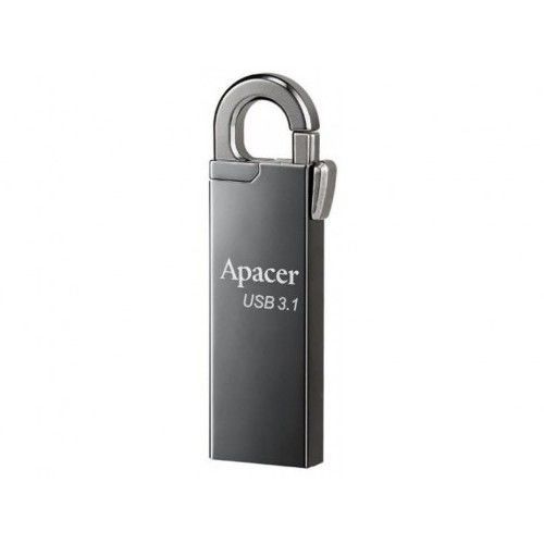 64GB USB3.1 Flash Drive Apacer "AH15A", Dark Gray, Metal, Keychain-Carabin, Capless (AP64GAH15AA-1) 88057 фото