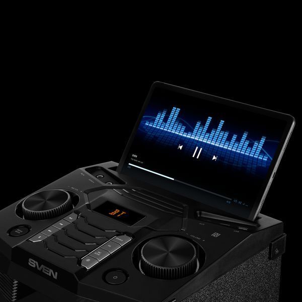 Partybox SVEN "PS-1500" Black, 500W, Bluetooth, FM, USB, LED-display, AC power 212255 Imagini