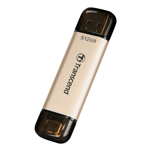 512GB USB3.1/Type-C Flash Drive Transcend "JetFlash 930C", Gold, Classic Cap,OTG (R/W:420/400MB/s) 138836 фото