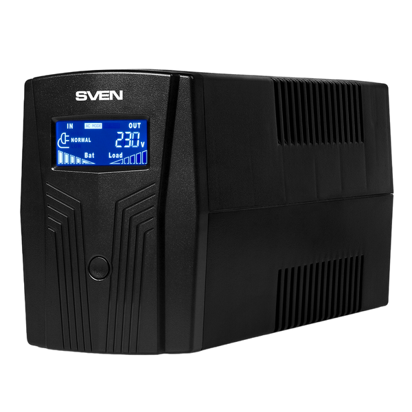 UPS SVEN Pro 650, 650VA/390W, Line Interactive, AVR, LCD, USB, 2xShuko Sockets 77721 Imagini