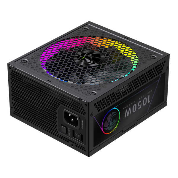 Power Supply ATX 1050W GAMEMAX RGB-1050G PRO, 80+ Gold, 140mm ARGB, Active PFC, ATX 3.1, PCIe5.1, Full MAir Conditionerlar, Black 251395 фото