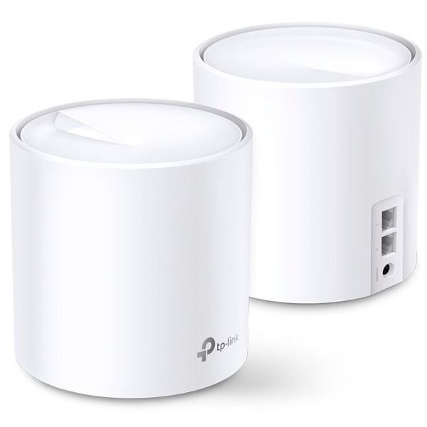 Whole-Home Mesh Dual Band Wi-Fi AX System TP-LINK, "Deco X20(2-pack)", 1800Mbps, MU-MIMO, Gbit Ports 117868 фото