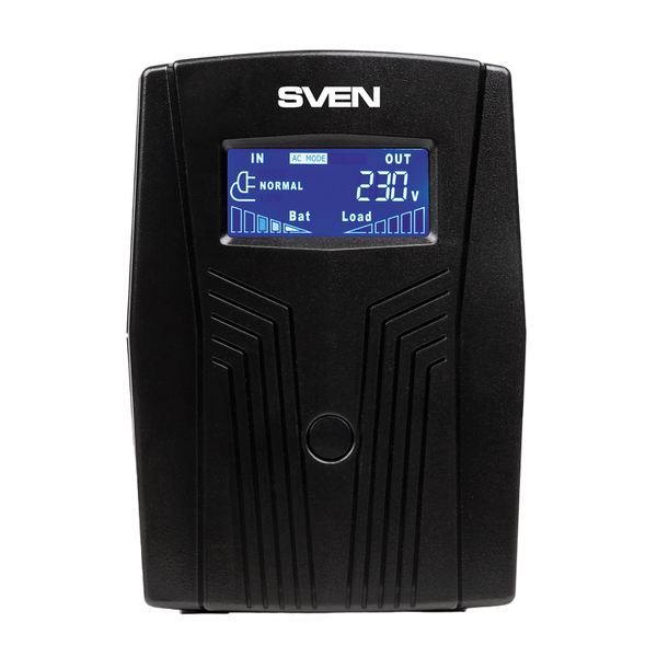 UPS SVEN Pro 650, 650VA/390W, Line Interactive, AVR, LCD, USB, 2xShuko Sockets 77721 Imagini