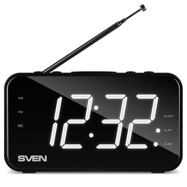 Speakers SVEN Tuner "SRP-100" 2W,FM,LED, built-in clock and alarm, battery 139652 фото