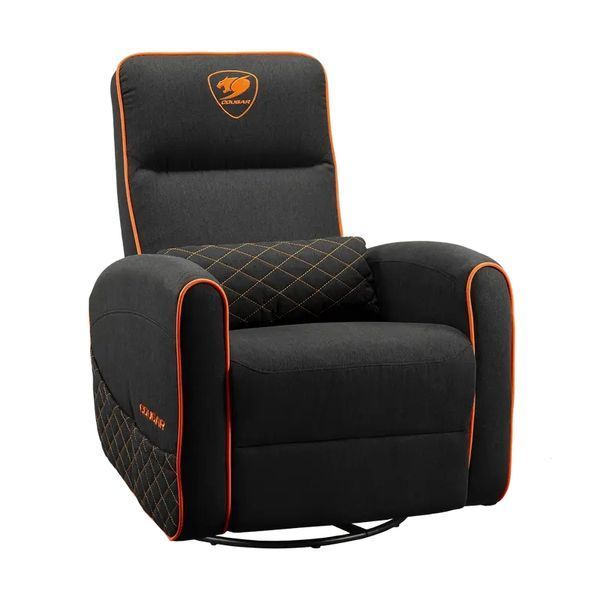 Gaming Sofa Cougar Fidom Black/Orange with footrest 227134 Imagini