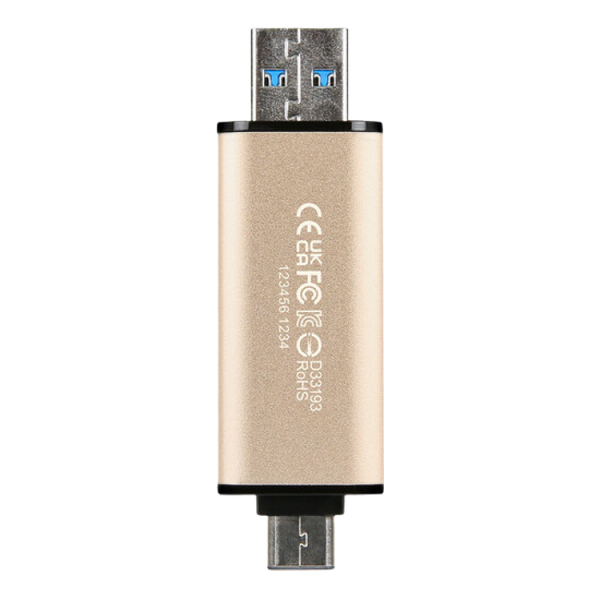 512GB USB3.1/Type-C Flash Drive Transcend "JetFlash 930C", Gold, Classic Cap,OTG (R/W:420/400MB/s) 138836 фото