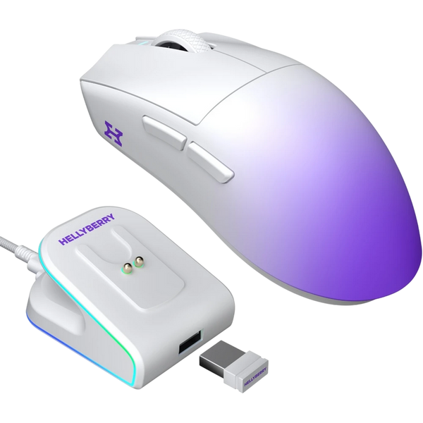 Gaming Mouse HATOR Hellyberry HM47 PRO Wireless white-violet gradient 266453 фото