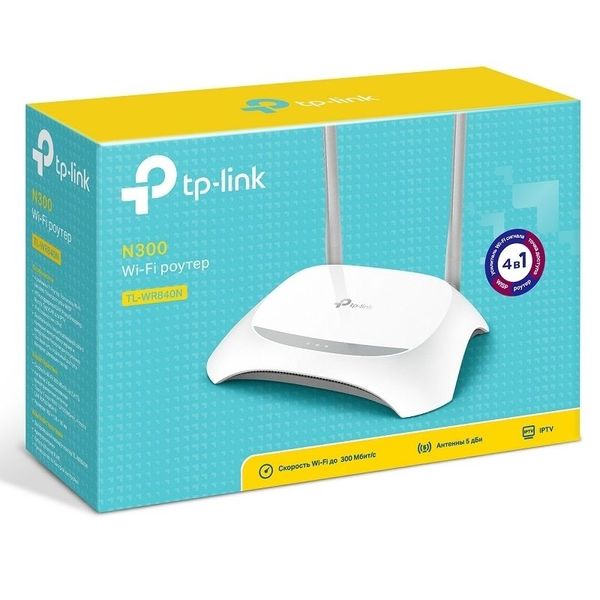 Wi-Fi N TP-LINK Router, "TL-WR840N", 300Mbps, WISP 61031 фото