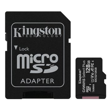 128GB MicroSD (Class 10) UHS-I (U1) +SD adapter, Kingston Canvas Select+ "SDCS2/128GB" (R:100MB/s) 113434 фото