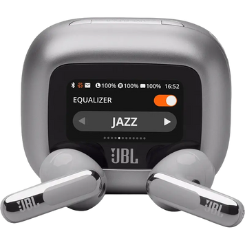 True Wireless JBL LIVE Flex 3 Silver TWS True Adaptive Noise Cancelling 223021 Imagini