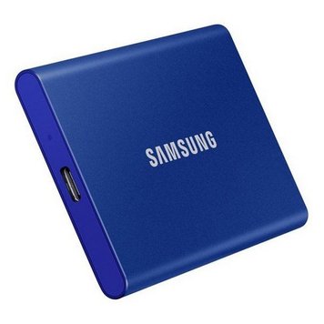 .500GB (USB3.2/Type-C) Samsung Portable SSD T7 , Blue (85x57x8mm, 58g, R/W:1050/1000MB/s) 116664 фото